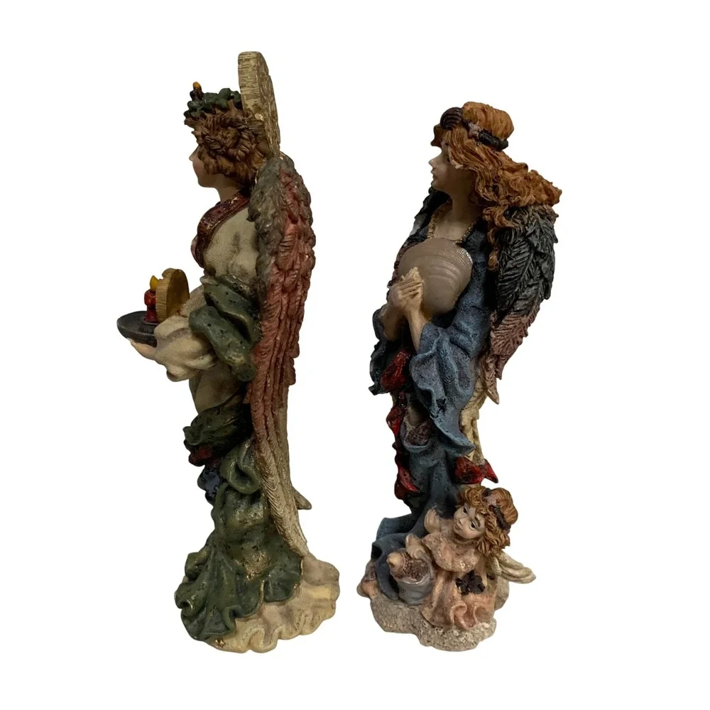 Boyds Bears Folkstone Collection Angels Illumina & Oceania 1994 1996 Set‎ of 2